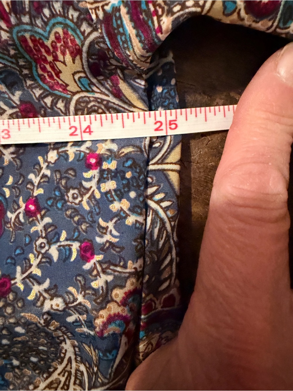 Summer Bright Paisley Button-Front Shirt Dress w/Leather Belt w/Metal Bucke - Picture 7 of 12